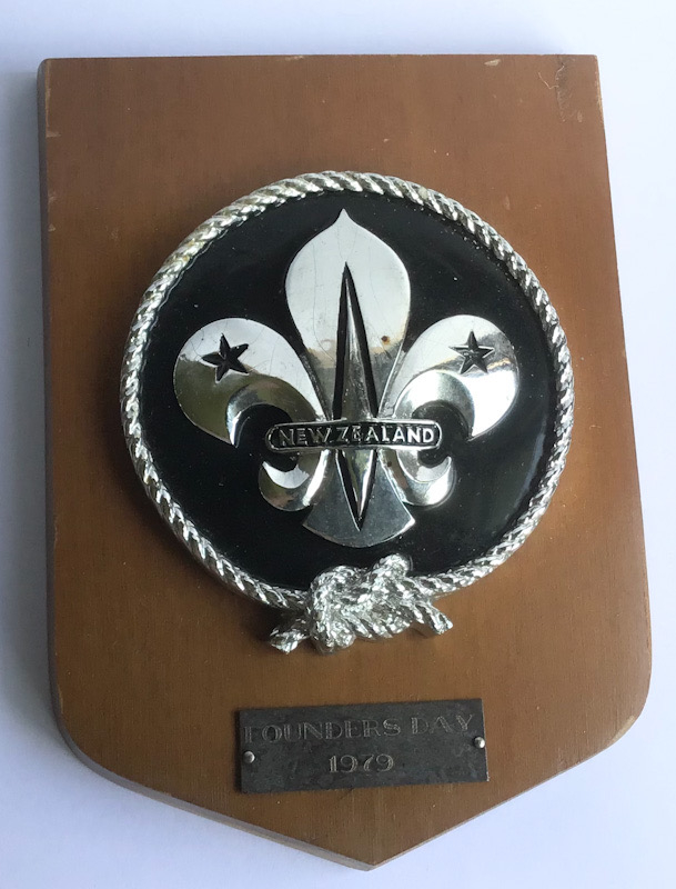 Vintage Scouting New Zealand Founder's Day plaque 1979